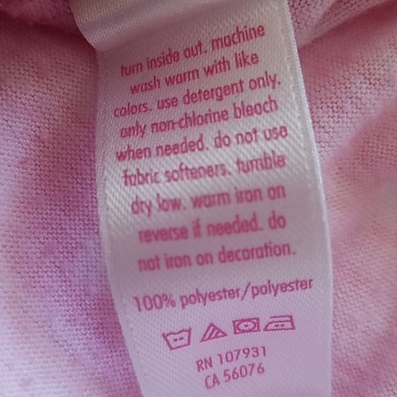 Justice size 8 Jersey style nightgown Navy and pink with polka dots - Picture 3 of 4